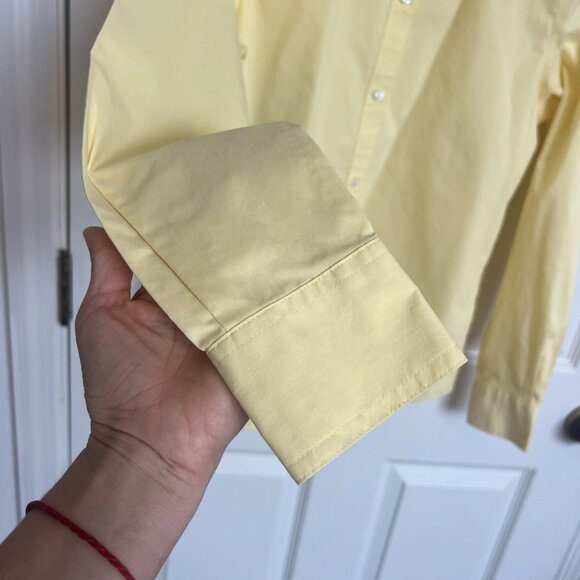 Liz Claiborne Women Wrinkle Free Long Sleeve Butter Yellow Shirt Large - Picture 4 of 11
